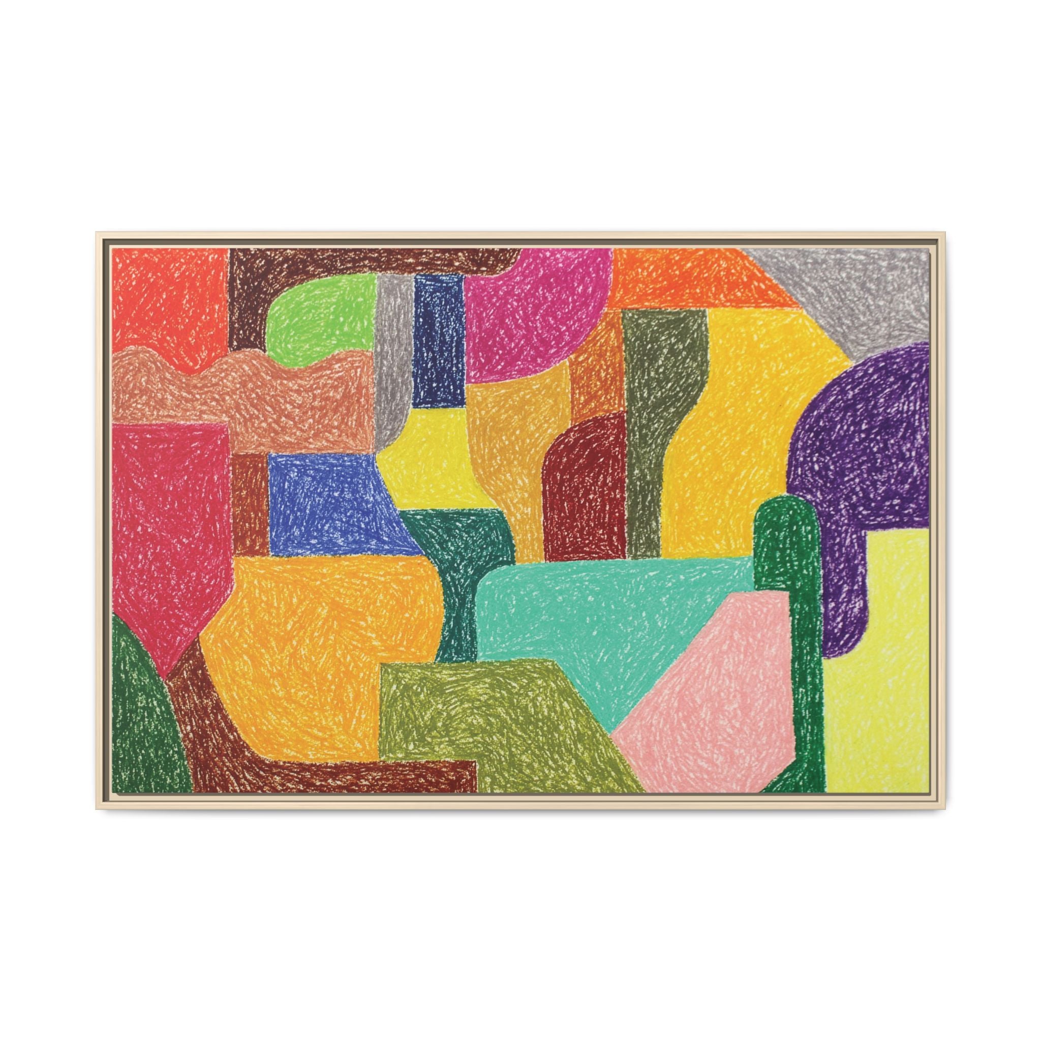 Chromatic Architecture II, Printed matte canvas, framed