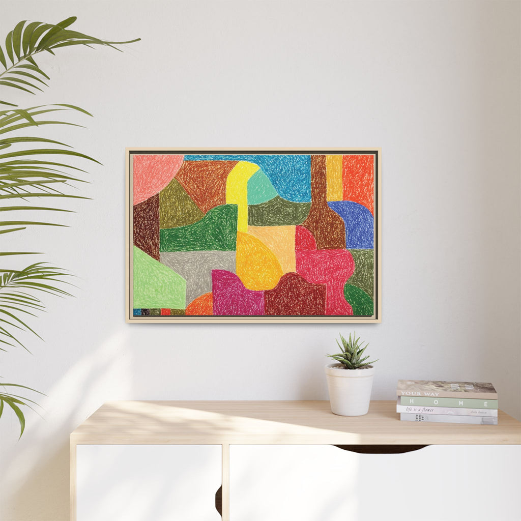 Chromatic Architecture I, Printed matte canvas, framed