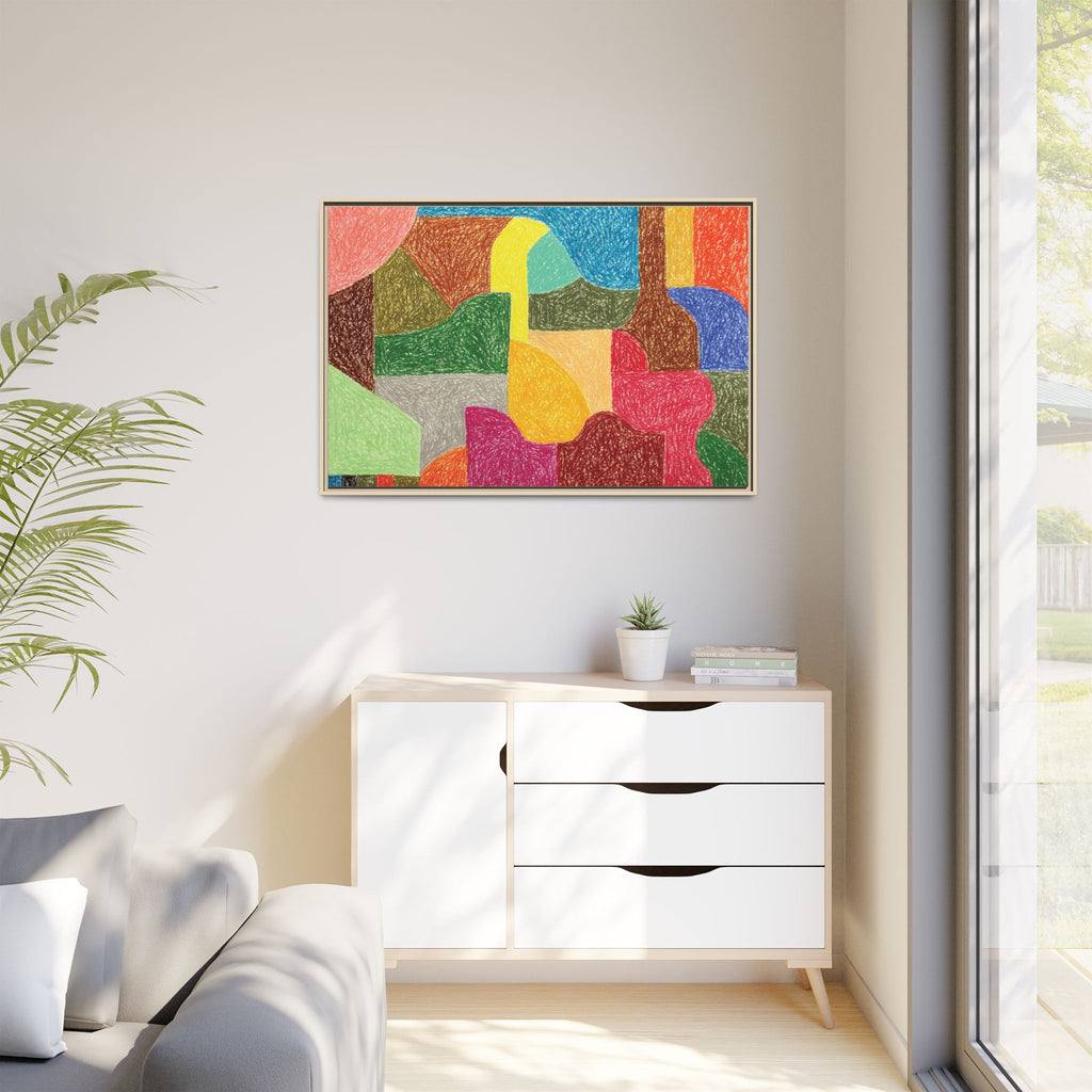 Chromatic Architecture I, Printed matte canvas, framed