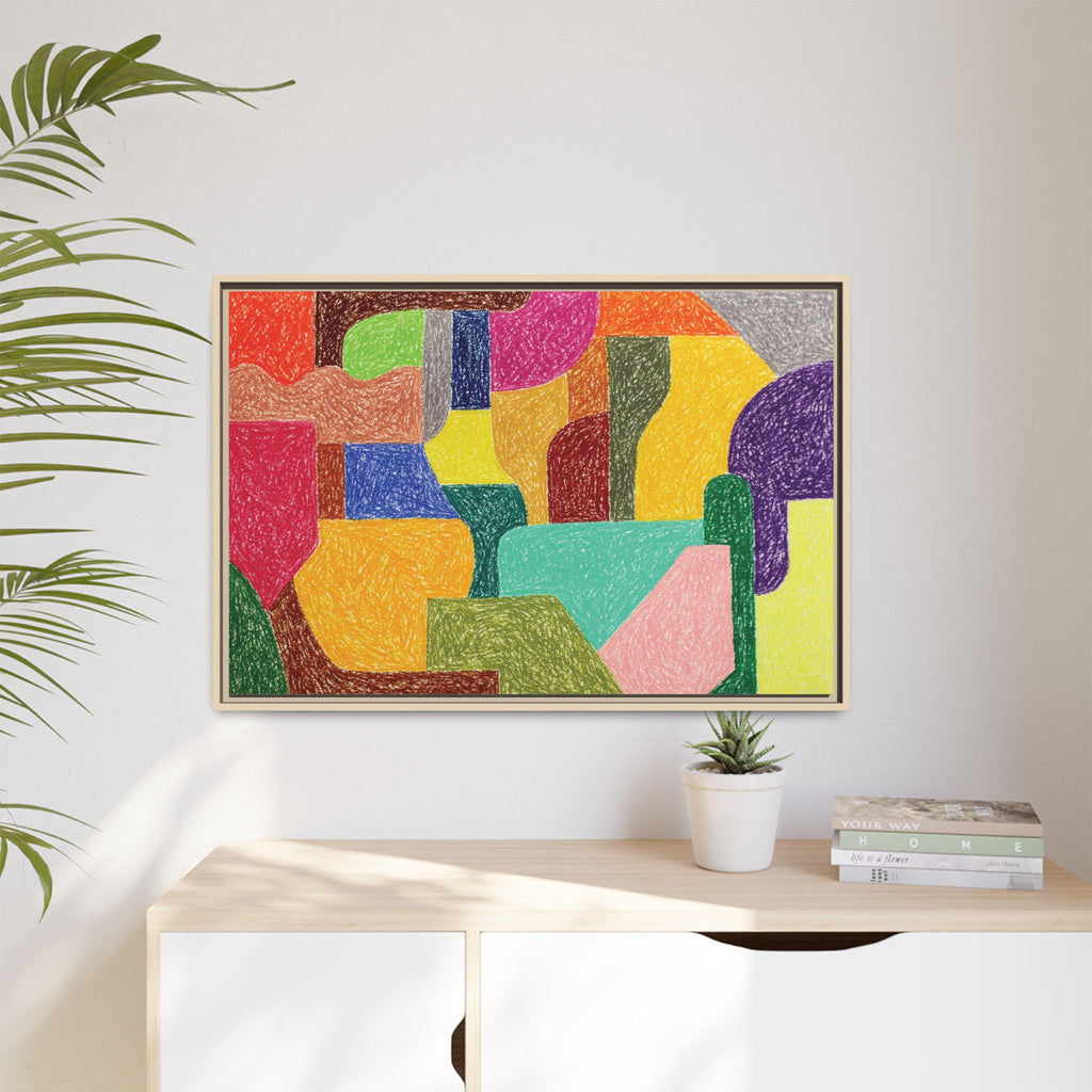 Chromatic Architecture II, Printed matte canvas, framed