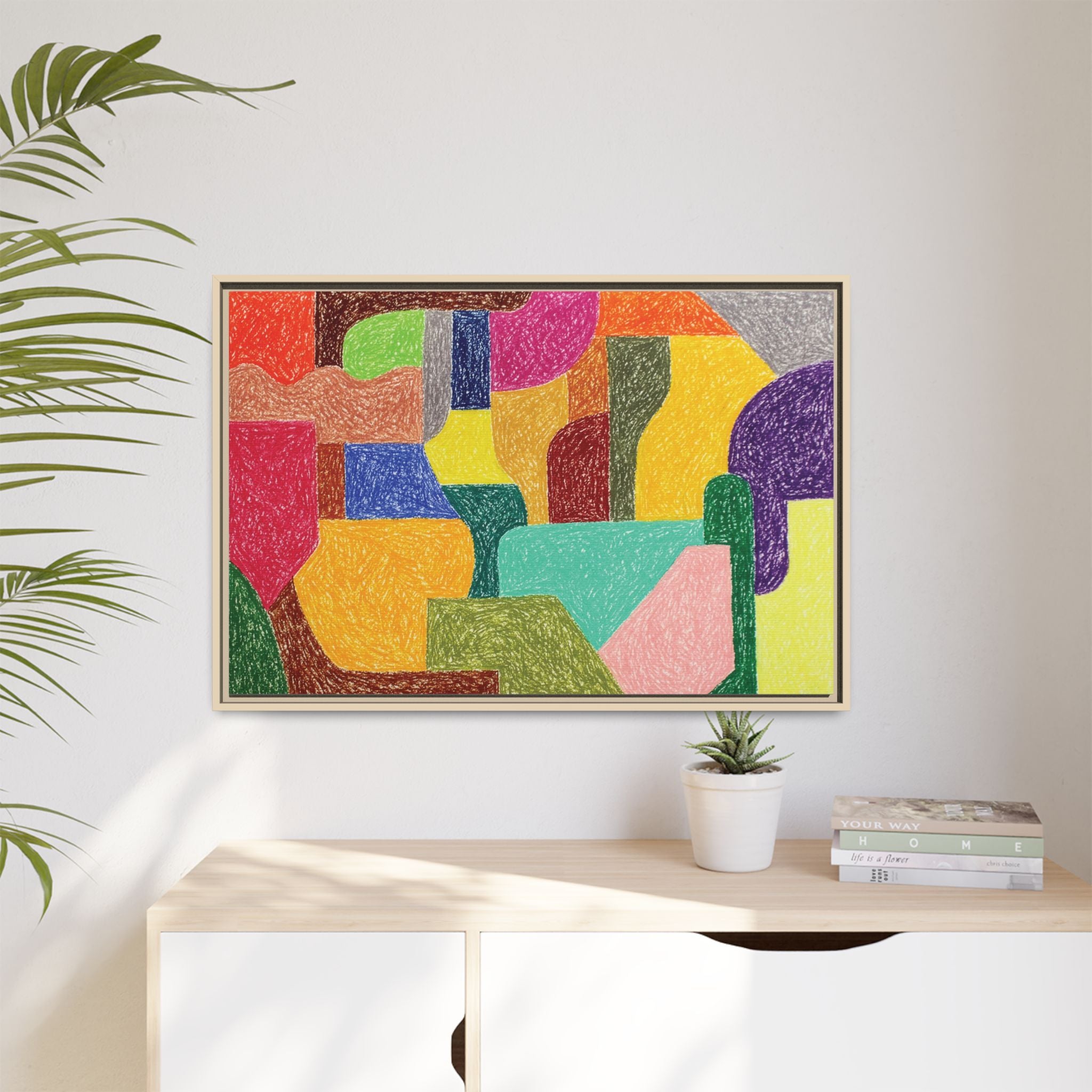 Chromatic Architecture II, Printed matte canvas, framed