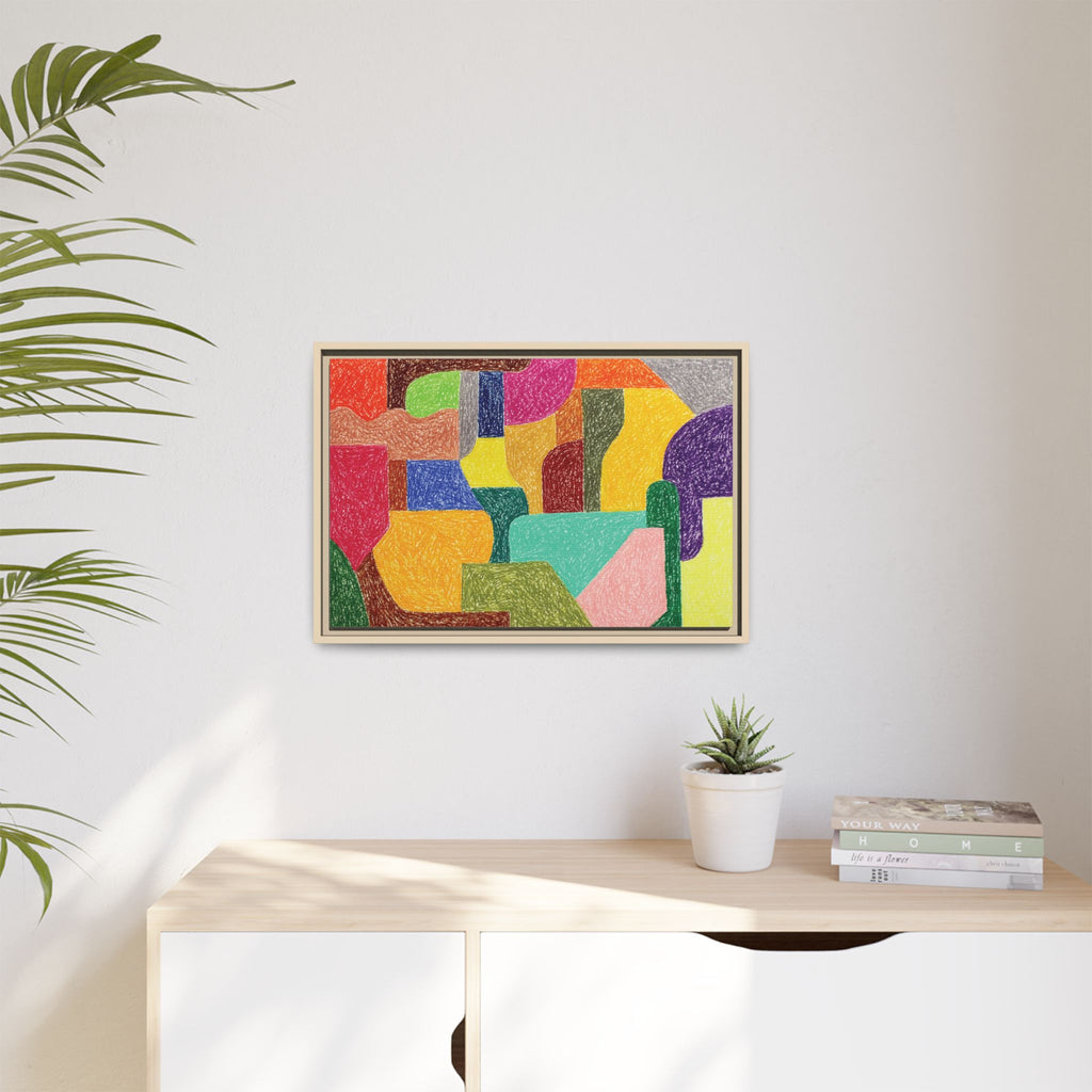 Chromatic Architecture II, Printed matte canvas, framed