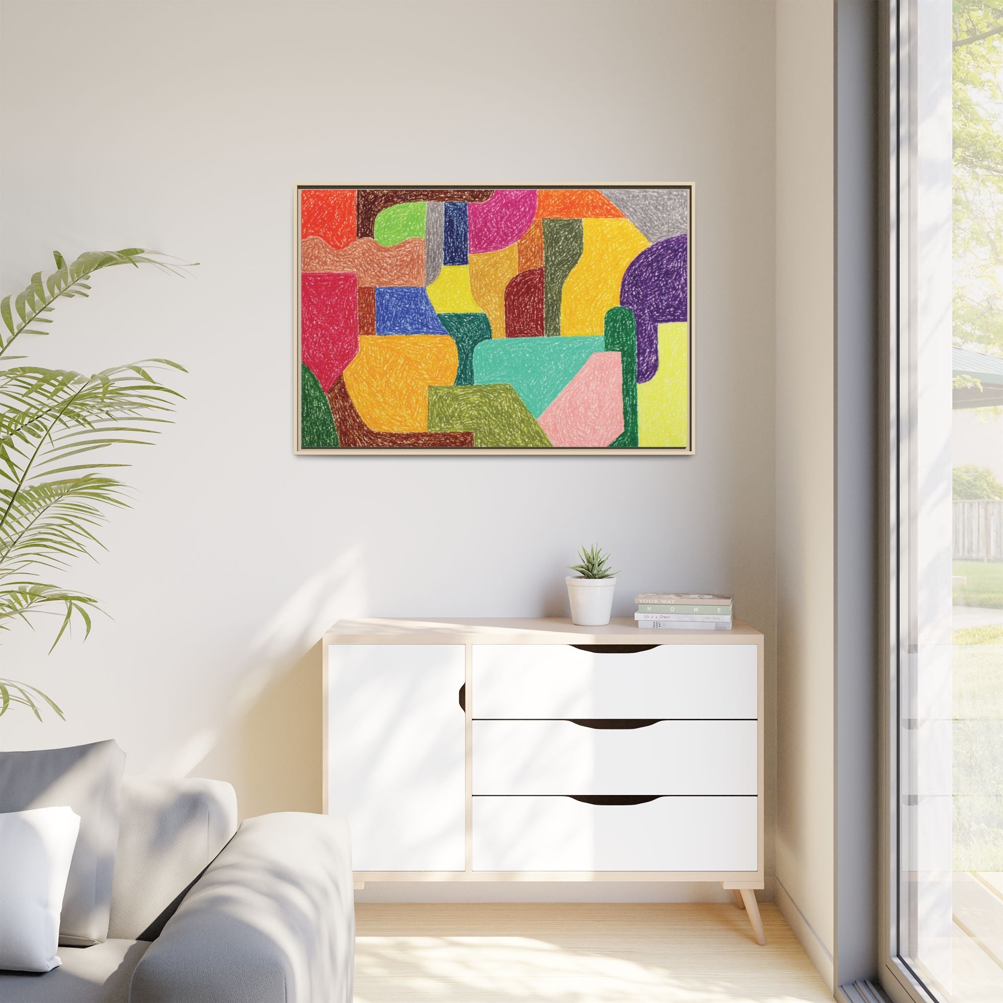 Chromatic Architecture II, Printed matte canvas, framed