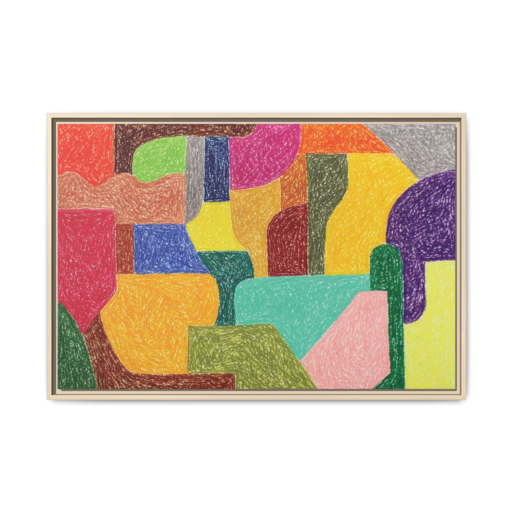 Chromatic Architecture II, Printed matte canvas, framed
