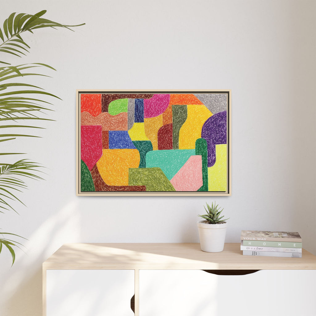 Chromatic Architecture II, Printed matte canvas, framed