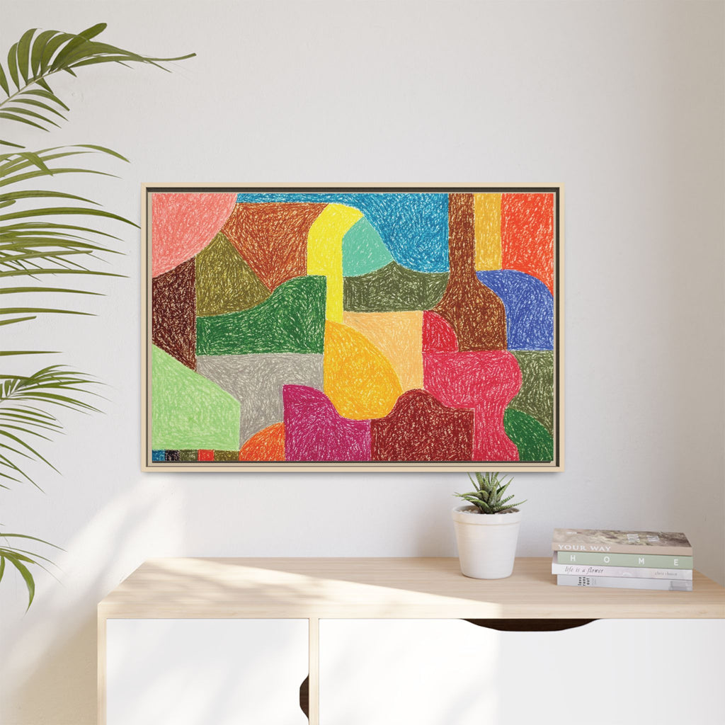 Chromatic Architecture I, Printed matte canvas, framed