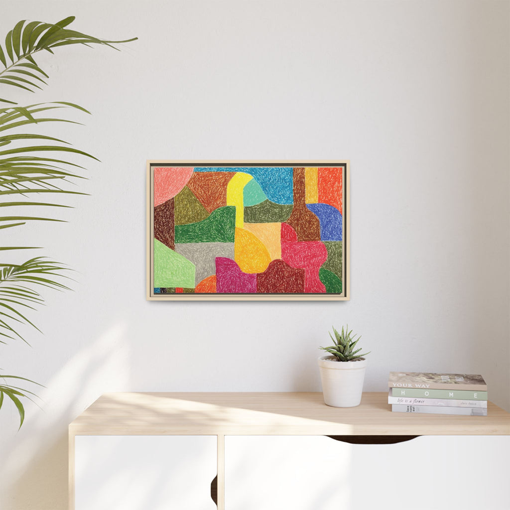 Chromatic Architecture I, Printed matte canvas, framed