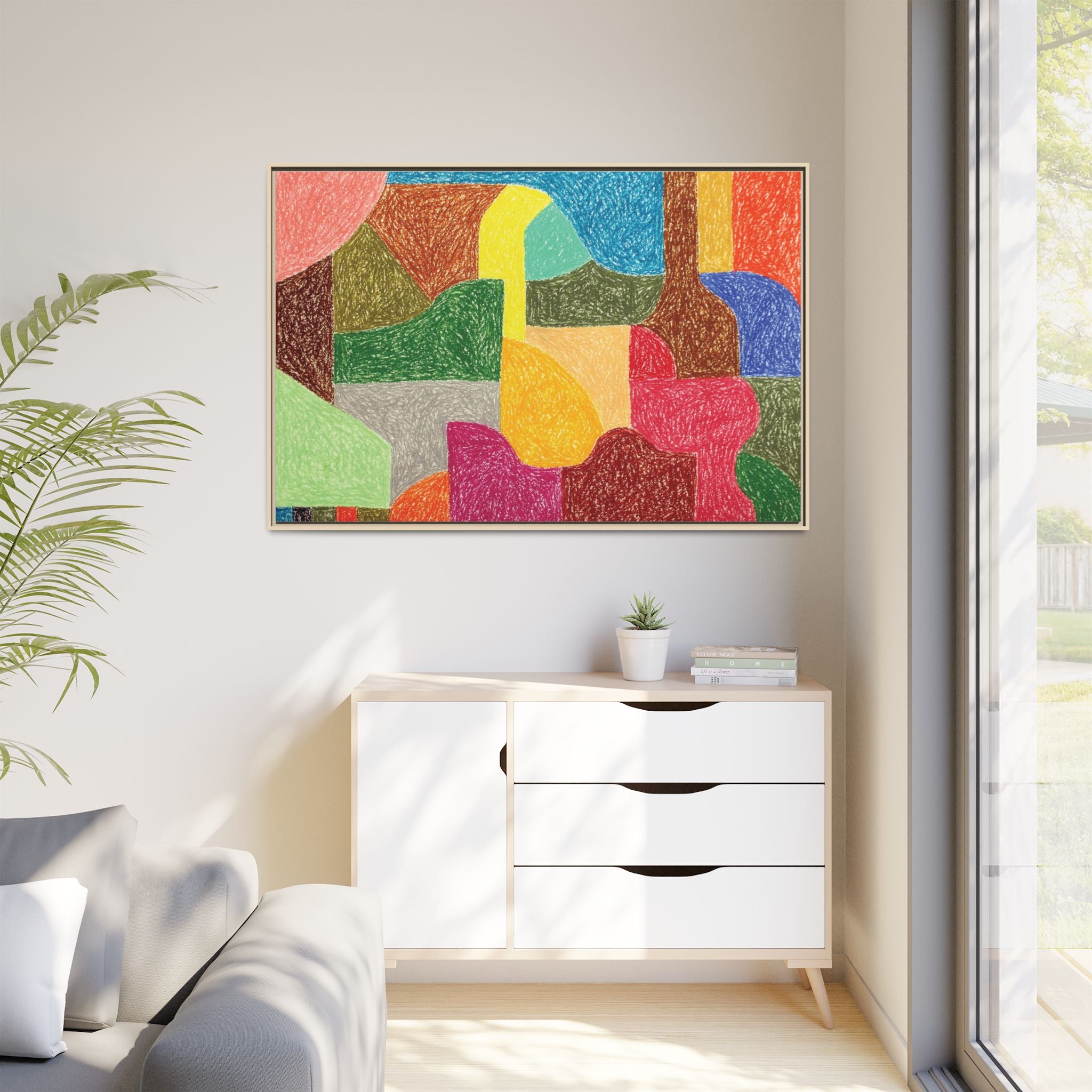 Chromatic Architecture I, Printed matte canvas, framed