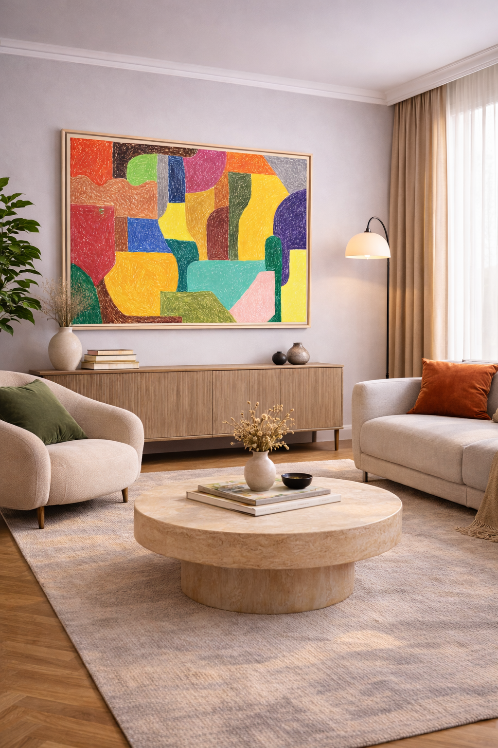 Chromatic Architecture II, Printed matte canvas, framed