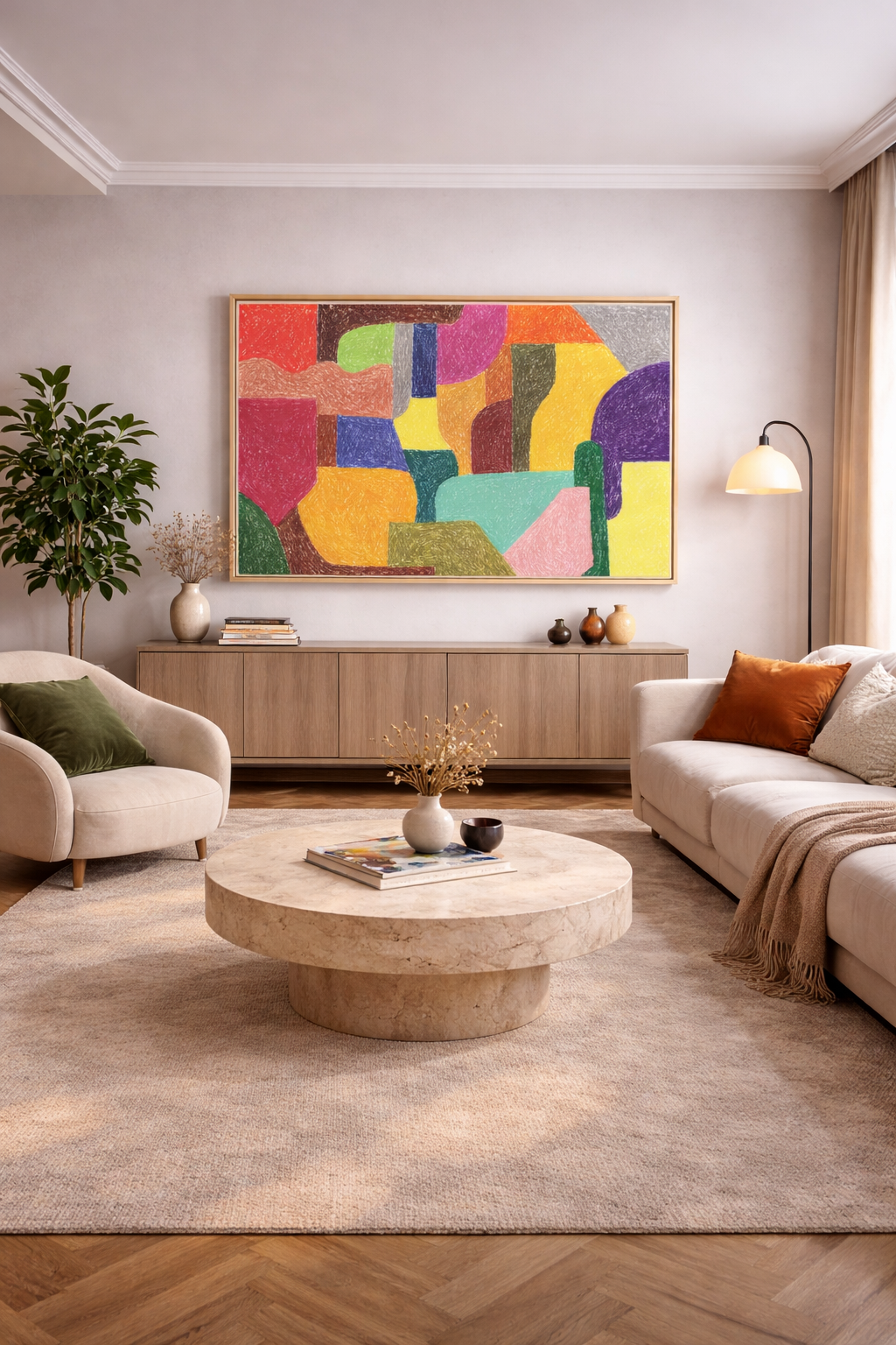 Chromatic Architecture II, Printed matte canvas, framed
