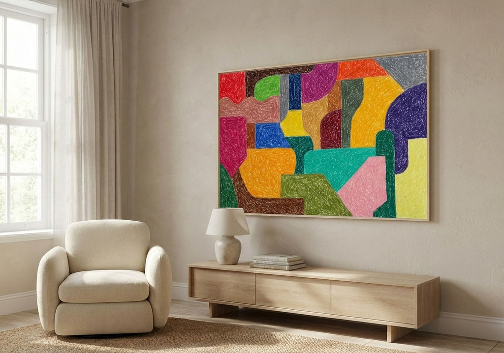 Chromatic Architecture II, Printed matte canvas, framed