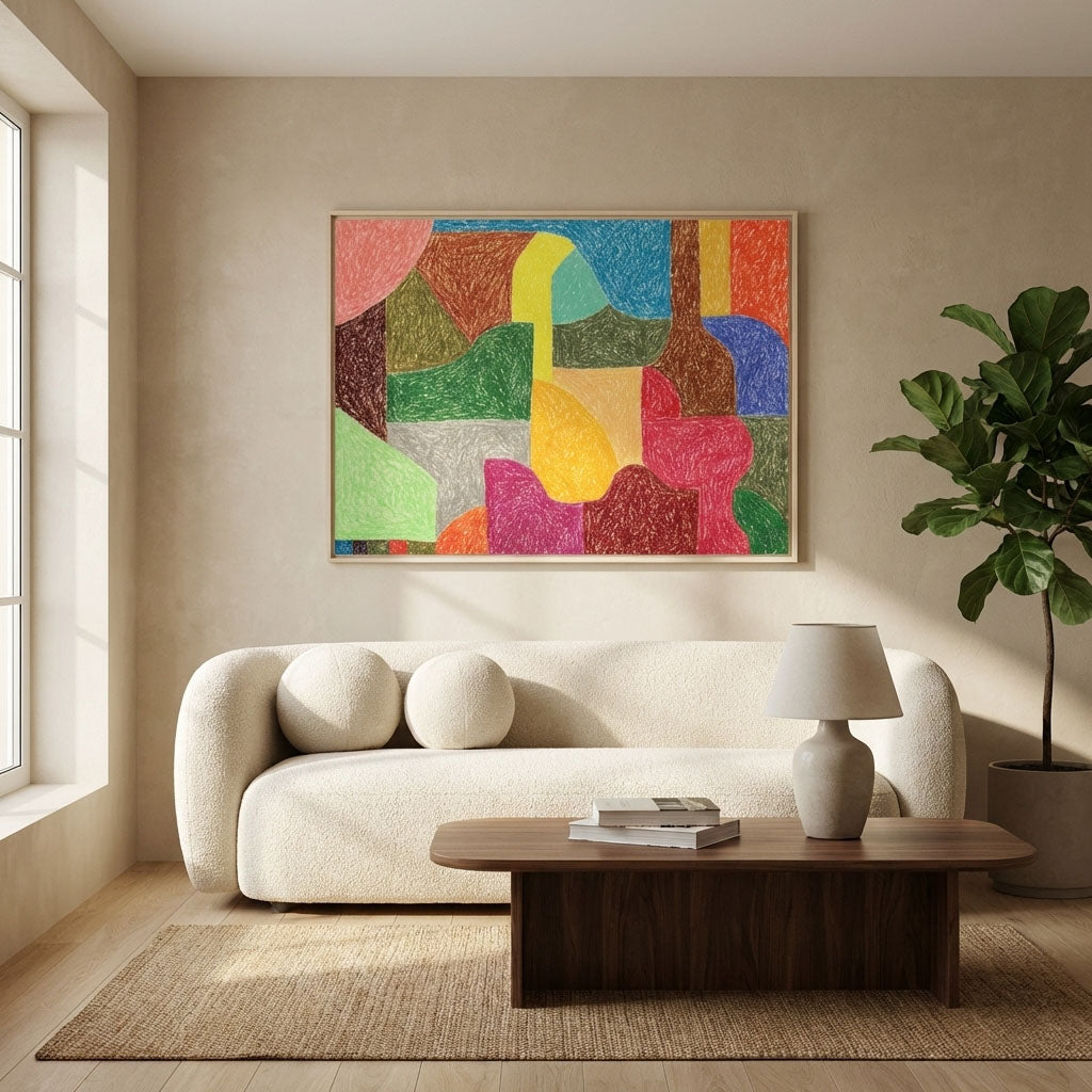 Chromatic Architecture I, Printed matte canvas, framed