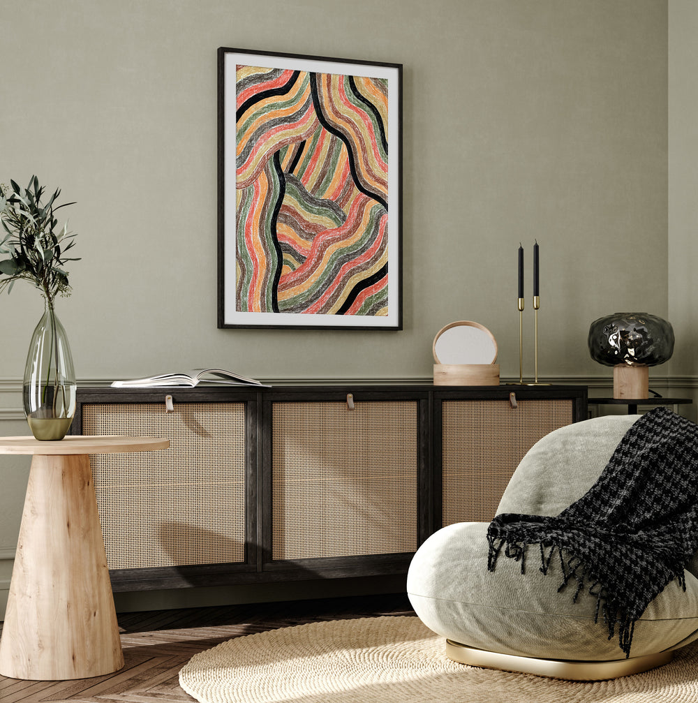 Nathalie Chikhi_earthy waves - Drawings and Art Prints