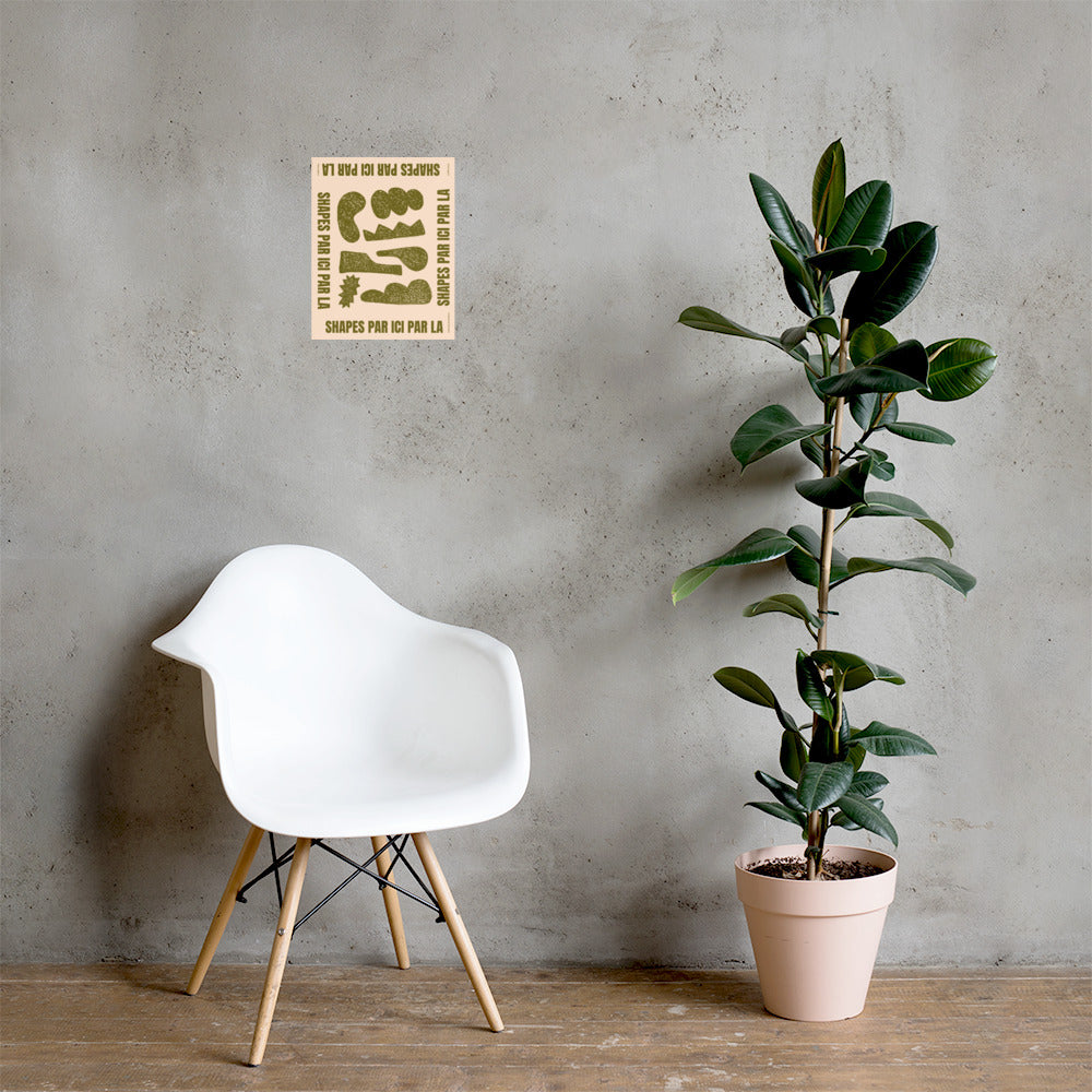 Beige poster Shapes Par ici, par la