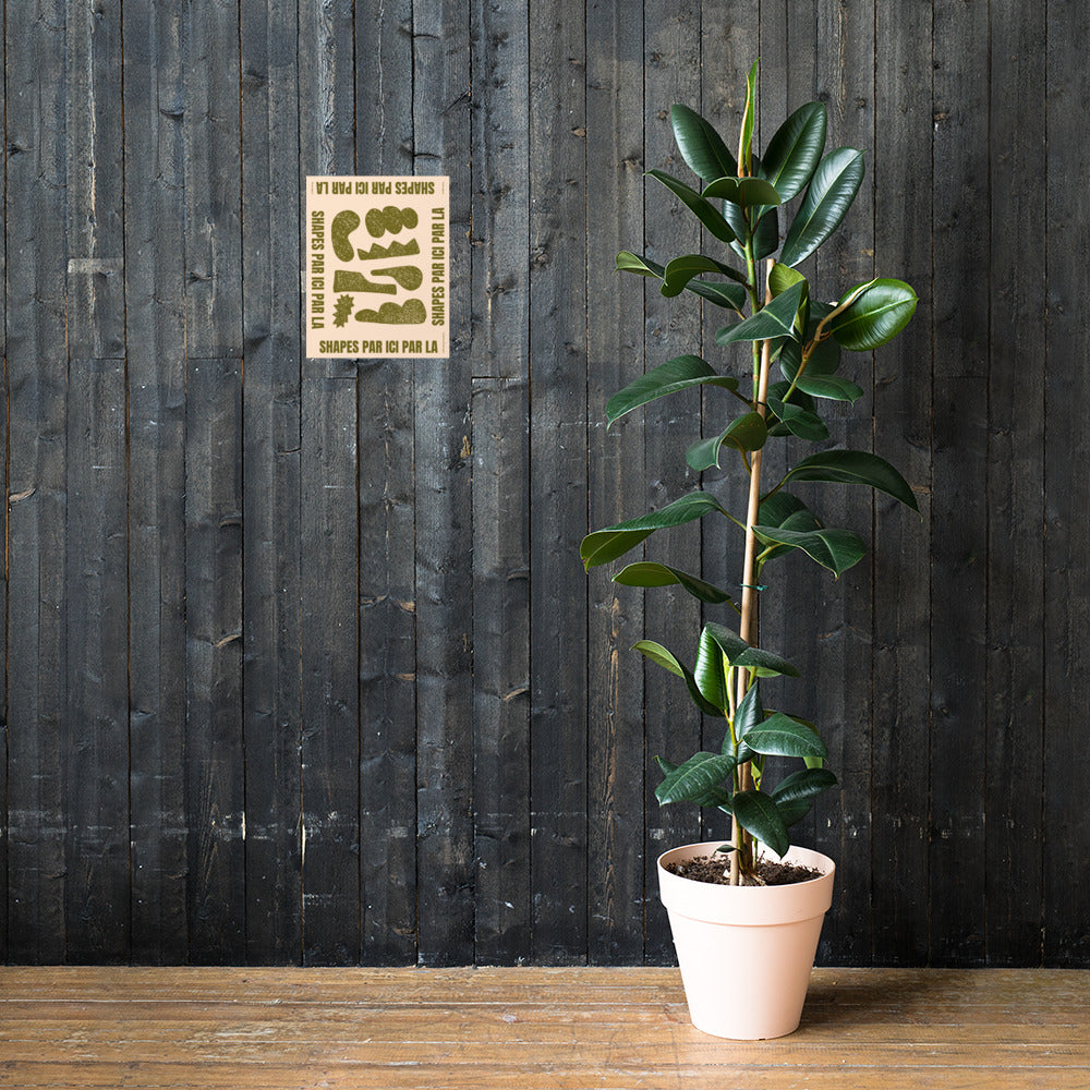 Beige poster Shapes Par ici, par la