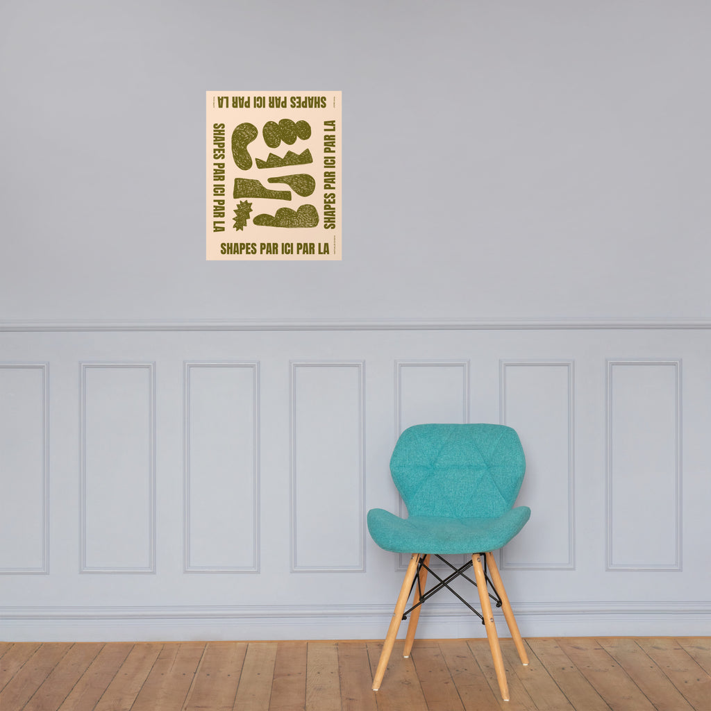 Beige poster Shapes Par ici, par la
