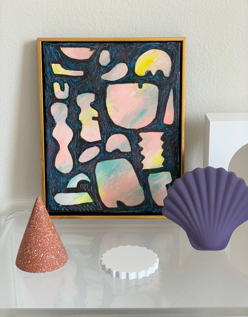 Shapes — Geometric Abstract Painting (Minimal Structural Composition)