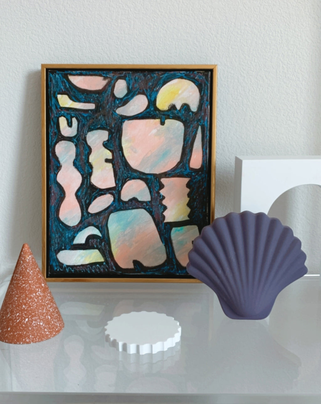 Shapes — Geometric Abstract Painting (Minimal Structural Composition)